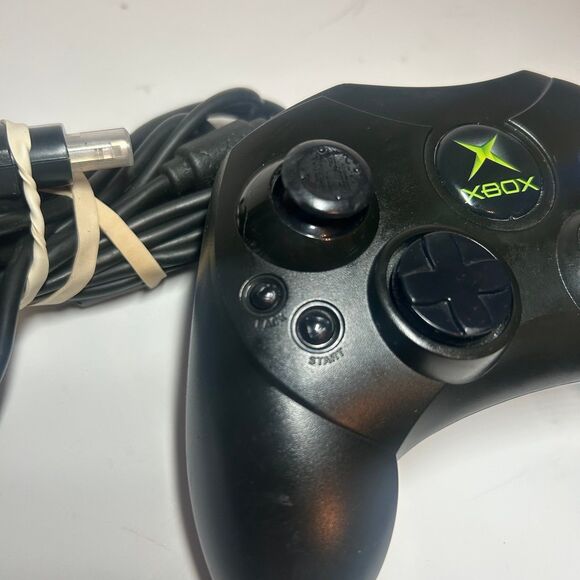 Original Xbox OEM Controller S Type X08-69873 w/ Breakaway Cable - Black - Picture 3 of 5